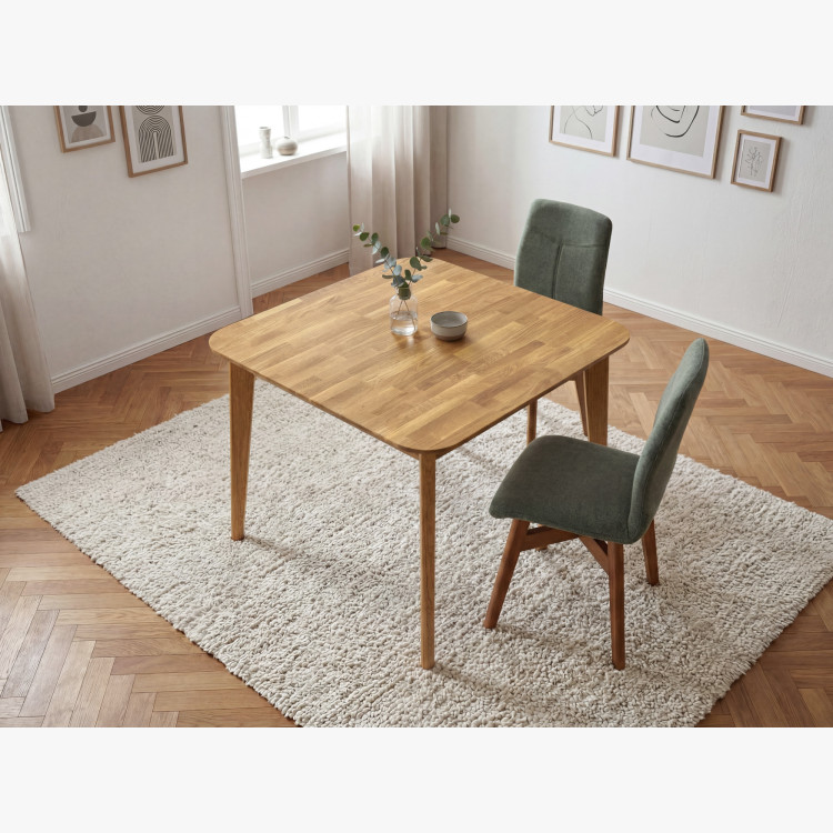 Eckiger Eichentisch, Liam 90 x 90