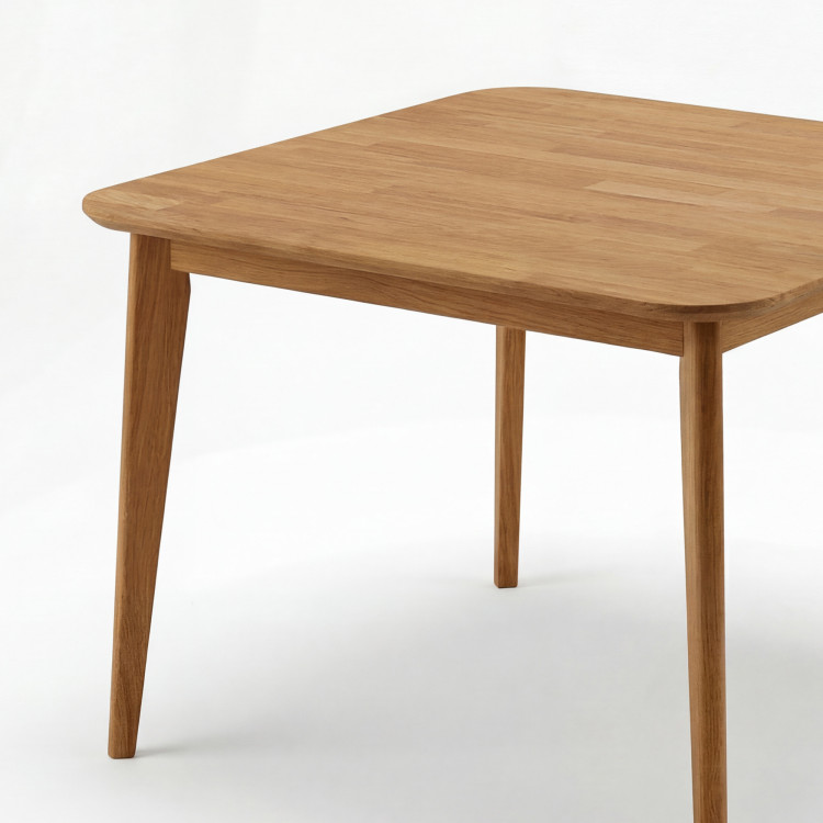 Eckiger Eichentisch, Liam 90 x 90