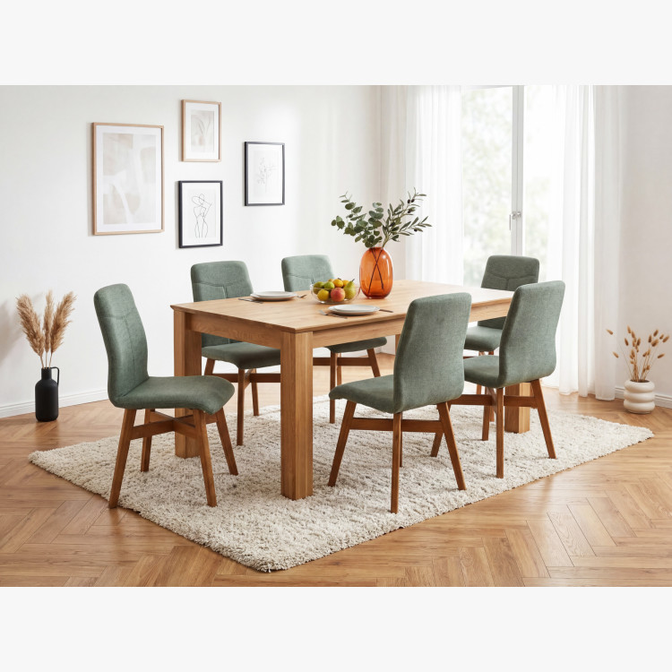 Esszimmerstühle YORK, grün - easy clean