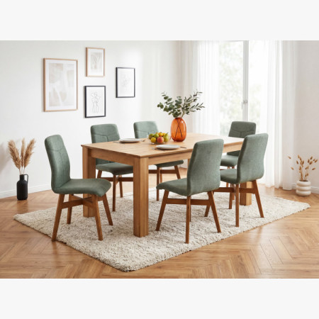Esszimmerstühle YORK, grün - easy clean