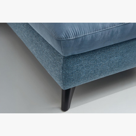 Sedergarnitur Carolina in U-Form mit Funktionsmöglichkeiten, blau