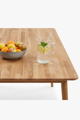 Massiver Esstisch aus Eichenholz Eko 140 x 90 cm 2