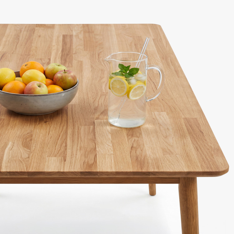 Massiver Esstisch aus Eichenholz Eko 140 x 90 cm