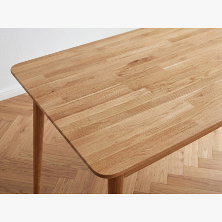 Massiver Esstisch aus Eichenholz Eko 140 x 90 cm