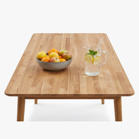 Massiver Esstisch aus Eichenholz Eko 140 x 90 cm