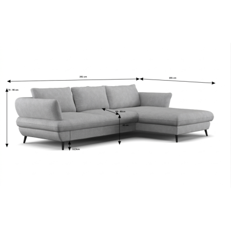 Rundecke Couch BALOU - Rechte Ecke