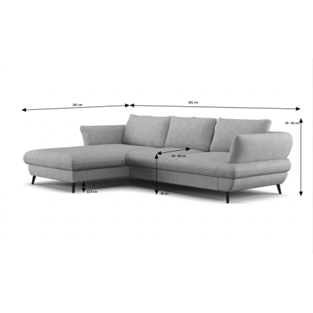 Rundecksofa BALOU - Linke Ecke