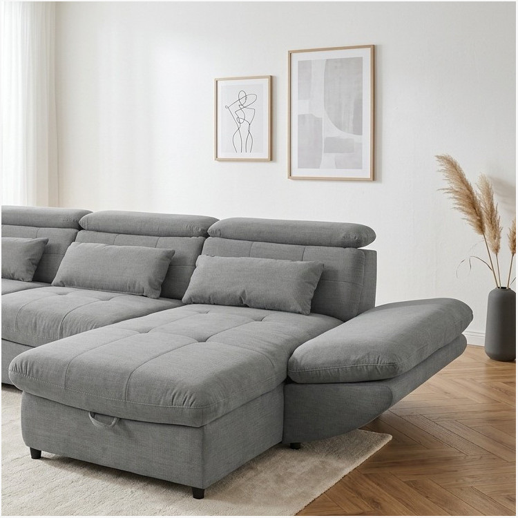 Sedergarnitur in U-Form mit Schlaffunktion Park