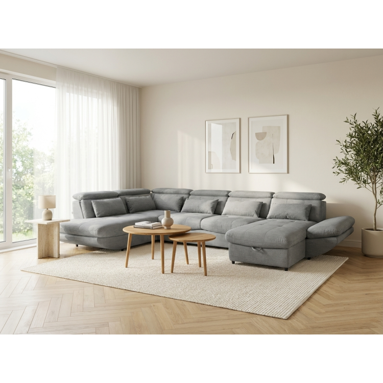 Sedergarnitur in U-Form mit Schlaffunktion Park