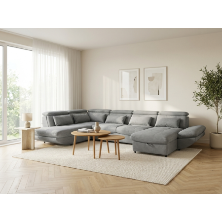 Sedergarnitur in U-Form mit Schlaffunktion Park