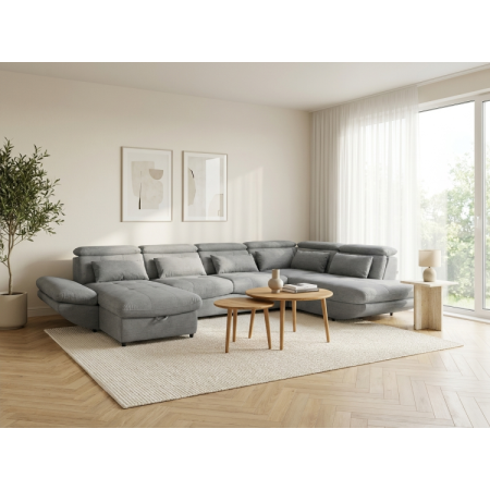 Sedergarnitur in U-Form mit Schlafsofa Funktion Park – längere Seite rechts