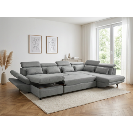 Sedergarnitur in U-Form mit Schlafsofa Funktion Park – längere Seite rechts