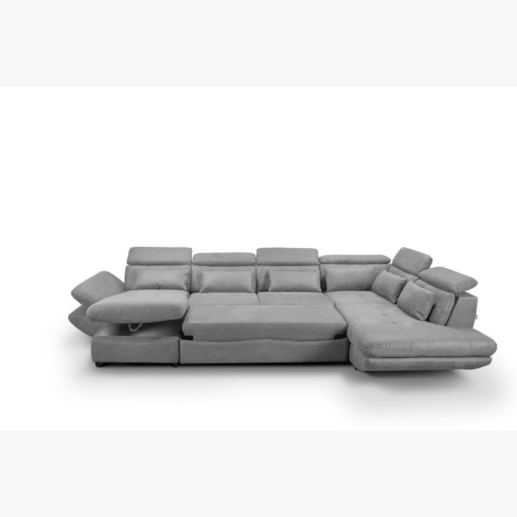 Sedergarnitur in U-Form mit Schlafsofa Funktion Park – längere Seite rechts