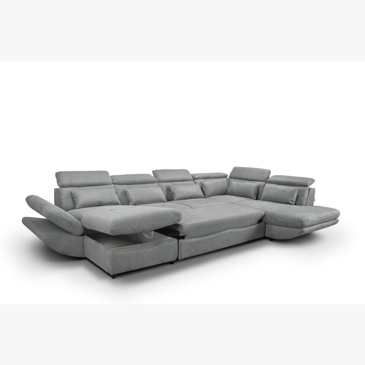 Sedergarnitur in U-Form mit Schlafsofa Funktion Park – längere Seite rechts