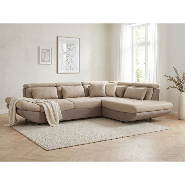 Moderne Eckcouchgarnitur Park mit Schlaffunktion und Stauraum - Ecke rechts