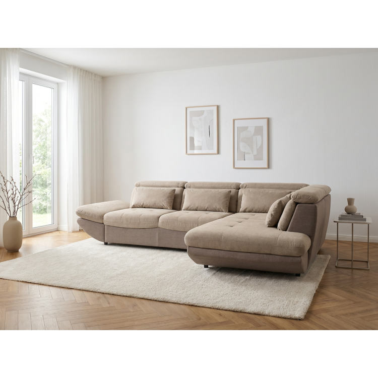 Moderne Eckcouchgarnitur Park mit Schlaffunktion und Stauraum - Ecke rechts