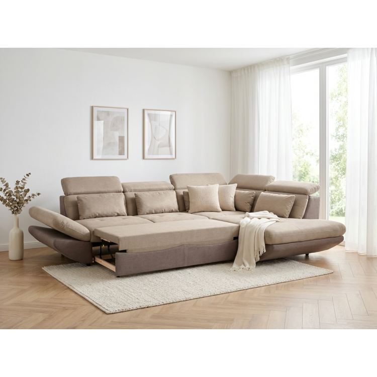 Moderne Eckcouchgarnitur Park mit Schlaffunktion und Stauraum - Ecke rechts