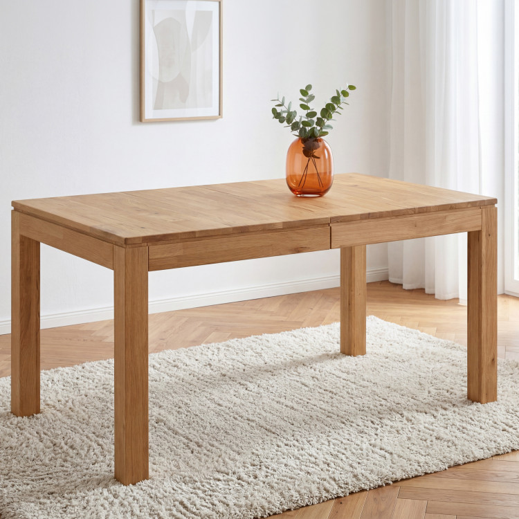 Massiver Eiche Ausziehtisch Matuš 140 x 90 cm + 80 cm Auszug