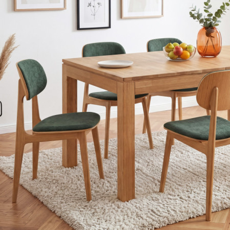 Massiver Eiche Ausziehtisch Matuš 140 x 90 cm + 80 cm Auszug