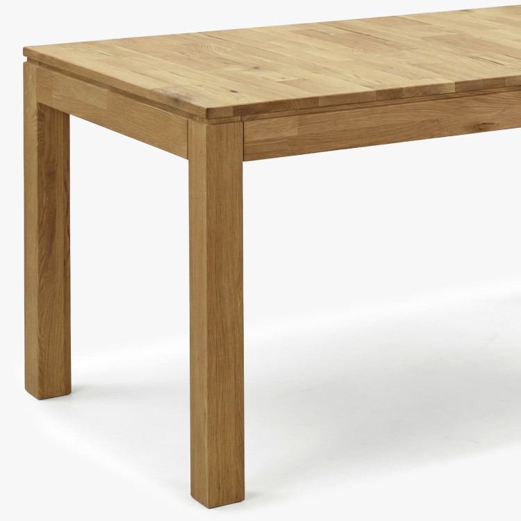 Massiver Eiche Ausziehtisch Matuš 140 x 90 cm + 80 cm Auszug