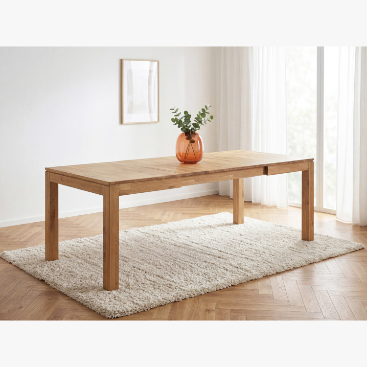 Massiver Eiche Ausziehtisch Matuš 140 x 90 cm + 80 cm Auszug