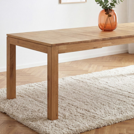 Massiver Eiche Ausziehtisch Matuš 140 x 90 cm + 80 cm Auszug