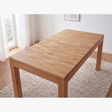 Massiver Eiche Ausziehtisch Matuš 140 x 90 cm + 80 cm Auszug