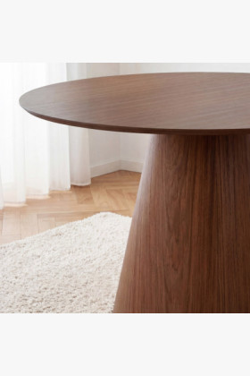 Kleiner runder Tisch auf kegelstativ 120 cm – Eiche Bordo-Nussbaum 2