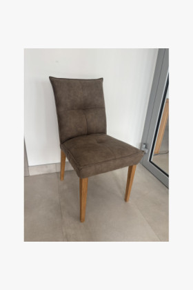 Esszimmerstuhl Riga gepolstert grau Komfortstuhl Holzgestell