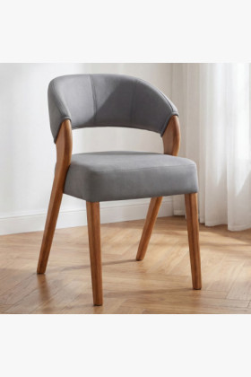 Designluxusstuhl - Eiche, Almondo - Hellgrau 2