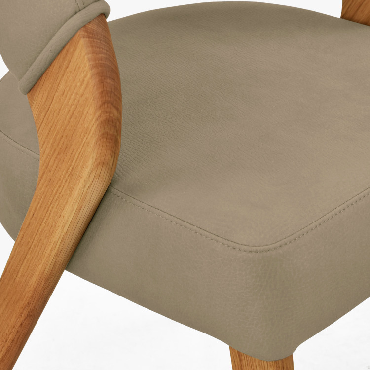 Designluxusstuhl - Eiche, Almondo - beige sandfarben
