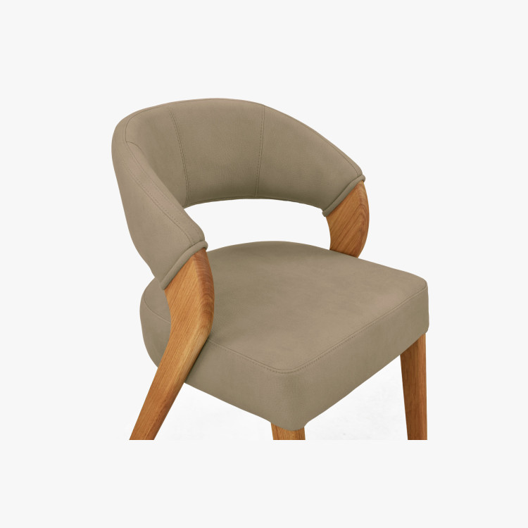 Designluxusstuhl - Eiche, Almondo - beige sandfarben