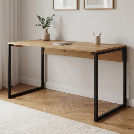 Eichen-Schreibtisch Albero 160x70 cm Metallbeine