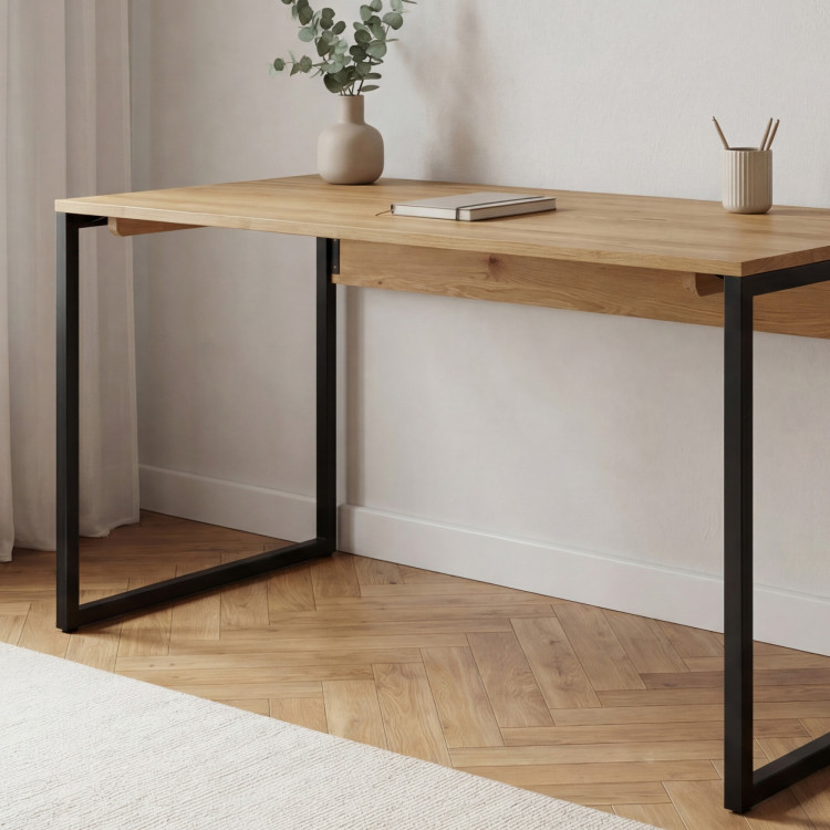 Eichen-Schreibtisch Albero 160x70 cm Metallbeine