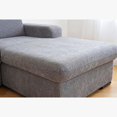 Rücksitzgruppe Denver rechte Ecke taupe mit Schlaffunktion