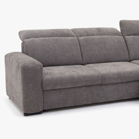 Rücksitzgruppe Denver rechte Ecke taupe mit Schlaffunktion