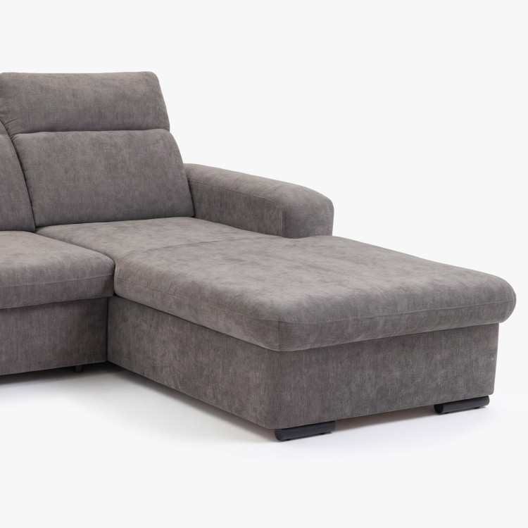 Rücksitzgruppe Denver rechte Ecke taupe mit Schlaffunktion