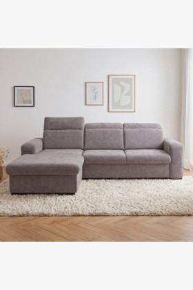 R Ecksofa Denver linke Ecke taupe mit Schlaffunktion 2