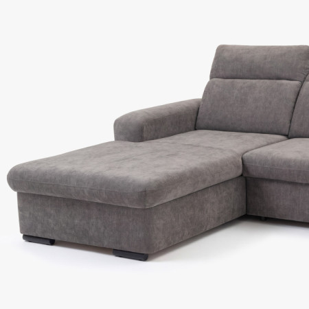 R Ecksofa Denver linke Ecke taupe mit Schlaffunktion