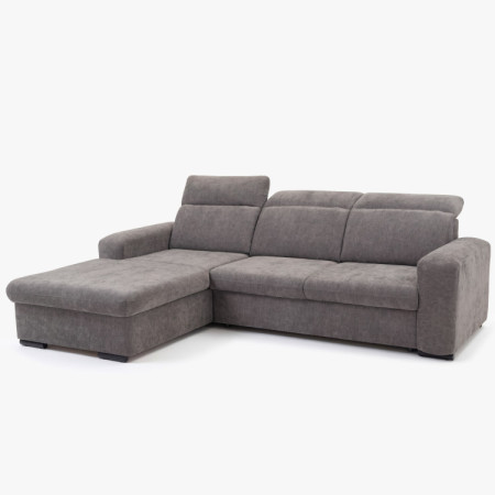 R Ecksofa Denver linke Ecke taupe mit Schlaffunktion