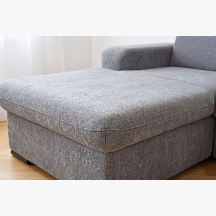 R Ecksofa Denver linke Ecke taupe mit Schlaffunktion