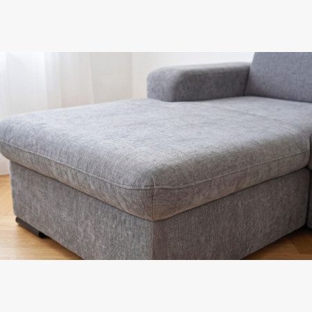 R Ecksofa Denver linke Ecke taupe mit Schlaffunktion