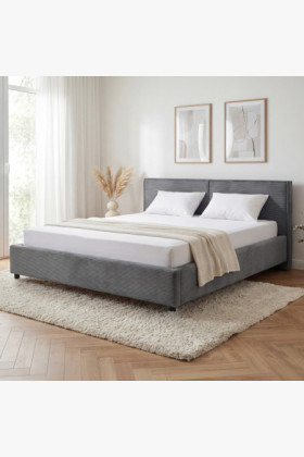 Čalouněná postel Ineza 180x200 s úložným prostorem šedá 2