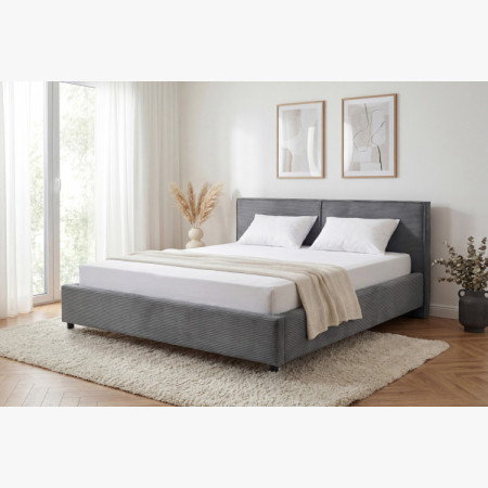 Čalouněná postel Ineza 180x200 s úložným prostorem šedá