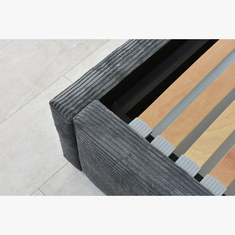 Čalouněná postel Ineza 180x200 s úložným prostorem šedá