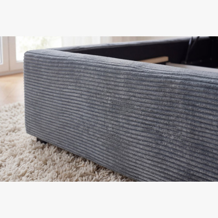 Čalouněná postel Ineza 180x200 s úložným prostorem šedá