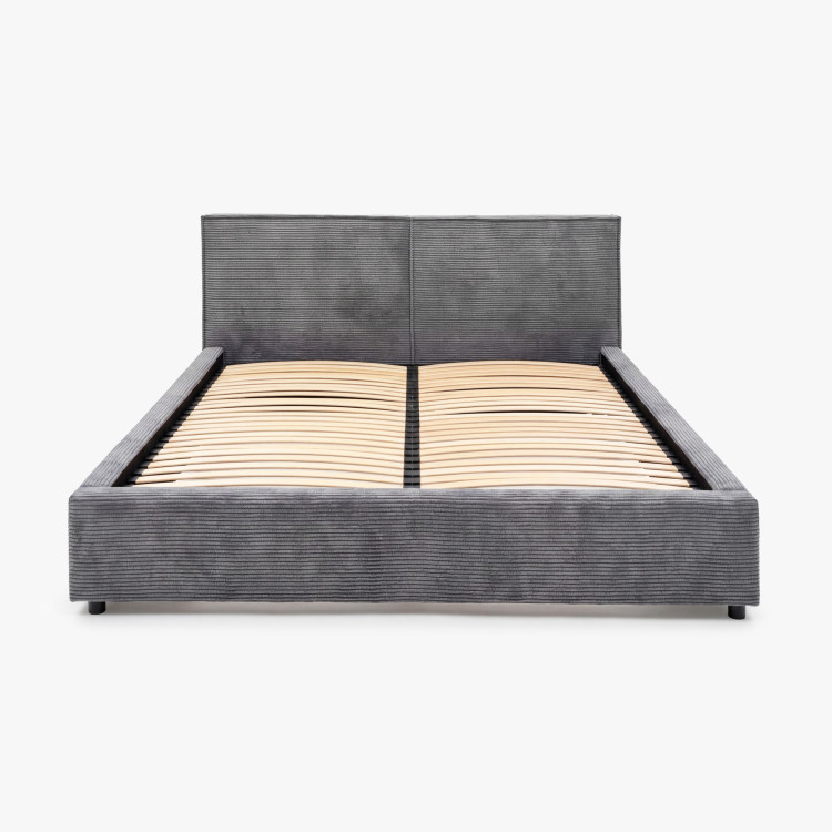 Čalouněná postel Ineza 180x200 s úložným prostorem šedá