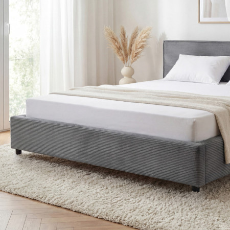 Čalouněná postel Ineza 160x200 s úložným prostorem šedá
