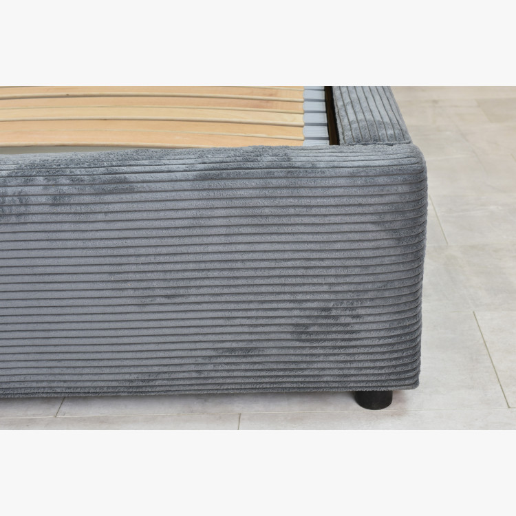 Čalouněná postel Ineza 160x200 s úložným prostorem šedá