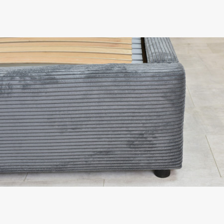 Čalouněná postel Ineza 160x200 s úložným prostorem šedá